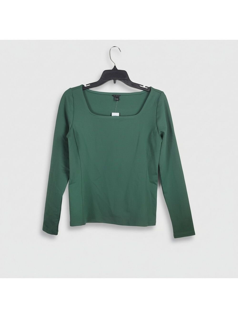 Ann Taylor Green Long Sleeve Square Neck Top Small